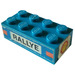 LEGO Brick 2 x 4 with 'RALLYE' and Shell Logo Sticker (3001)