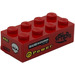 LEGO Brick 2 x 4 with &#039;SUBSOUND LIMITER&#039;, &#039;POWER&#039; and &#039;SPHERE&#039; Right Sticker (3001)