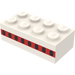 LEGO Brique 2 x 4 avec Épais Rouge Bande avec 8 Avion Windows (Plus tôt, sans supports croisés) (3001)