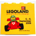 LEGO Backstein 2 x 4 x 3 mit 5. - 6. September 2009 und Ferrari Auto, Legoland Deutschland Muster (30144)