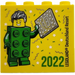 LEGO Brick 2 x 4 x 3 with Besuchermeister 2022 Legoland Deutschland Resort and 10 Silver (30144)