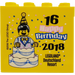 LEGO Stein 2 x 4 x 3 mit Birthday 2018 Legoland Deutschland Resort und Happy Birthday 16 (30144)