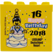 LEGO Brick 2 x 4 x 3 with Birthday 2018 Legoland Deutschland Resort and Happy Birthday 16 (30144)