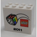 LEGO Stein 2 x 4 x 3 mit &#039;LEGO&#039;, &#039;2011&#039;, Dice (30144)