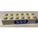 LEGO Brick 2 x 6 with &#039;559&#039; Sticker (2456)