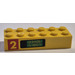 LEGO Steen 2 x 6 met Number 2 en &#039;034:06 518:07&#039; Sticker (2456)