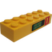 LEGO Backstein 2 x 6 mit Pump 1 und Gas Volumes Aufkleber (2456)