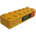 LEGO Brick 2 x 6 with Pump 1 and Gas Volumes Sticker (2456)