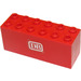 LEGO Steen 2 x 6 x 2 Weight met Wit &#039;DB&#039; Sticker met gespleten onderzijde
