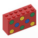 LEGO Brick 2 x 6 x 3 with Green Yellow and Blue Dots (6213 / 82250)