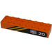 LEGO Brick 2 x 8 with 20, Stripes, and Team Arctic Logo (Left) Sticker (3007)