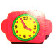 LEGO Brick 2 x 8 x 4 with Curved Ends with Yellow Clock and Green Border Circle Pattern (6214)