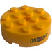 LEGO Ladrillo 4 x 4 Circular con Agujero con &#039;en&#039;, &#039;OFF&#039; Switch Pegatina (87081)