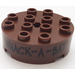 LEGO Brick 4 x 4 Round with Holes with &quot;WHACK-A-BAT&quot; Text Sticker (6222)