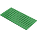 LEGO Verde brillante Base 8 x 16 (3865)