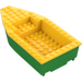 LEGO Kirkas vihreä Vene 8 x 16 x 3 jossa Keltainen Yläosa (28925)