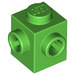 LEGO Fel groen Steen 1 x 1 met Twee Studs Aan Adjacent Sides (26604)