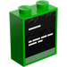 LEGO Bright Green Brick 1 x 2 x 2 with Computer Screen Decoration Sticker with Inside Stud Holder (3245)