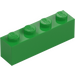LEGO Bright Green Brick 1 x 4 (3010)