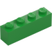 LEGO Fel groen Steen 1 x 4 (3010 / 6146)