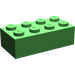 LEGO Leuchtend grün Backstein 2 x 4 (3001 / 72841)