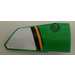 LEGO Bright Green Curved Panel 4 Right with white, black an yellow stripes Sticker (64391)