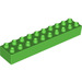 LEGO Leuchtend grün Duplo Backstein 2 x 10 (2291)