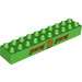 LEGO Bright Green Duplo Brick 2 x 10 with &#039;13&#039;  (2291 / 13832)