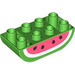 LEGO Leuchtend grün Duplo Backstein 2 x 4 mit Gebogen Unterseite mit Watermelon (98224 / 101568)