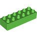 LEGO Fel groen Duplo Steen 2 x 6 (2300)