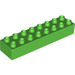 LEGO Fel groen Duplo Steen 2 x 8 (4199)