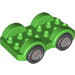 LEGO Bright Green Duplo Car with Black Wheels and Silver Hubcaps (11970 / 35026)