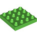 LEGO Fel groen Duplo Plaat 4 x 4 (14721)