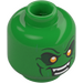 LEGO Bright Green Green Goblin with Bright Green Skin and Minifigure Head (Recessed Solid Stud) (3626 / 74434)