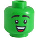 LEGO Fel groen Hoofd met Smile (Veiligheidsnop) (3274)