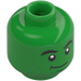 LEGO Leuchtendes Grün Hulk Minifigur Kopf (Vertiefte feste Noppen) (3274)