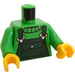 LEGO Leuchtendes Grün Minifigur Torso mit Dunkelgrün Overalls (973 / 76382)