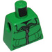 LEGO Leuchtend grün Minifig Torso ohne Arme mit Dekoration (973)