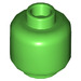 LEGO Fel groen Minifigure Hoofd (Verzonken Solid Stud) (3274 / 3626)