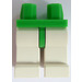 LEGO Leuchtend grün Minifigure Hüften mit Weiß Beine (73200 / 88584)
