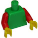 LEGO Leuchtend grün Schmucklos Torso mit rot Arme und Gelb Hände (76382 / 88585)