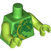 LEGO Bright Green Plant Monster Minifig Torso with Lime Arms and Lime Hands (973 / 88585)