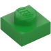 LEGO Fel groen Plaat 1 x 1 (3024 / 30008)