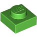 LEGO Leuchtend grün Platte 1 x 1 (3024 / 30008)