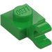 LEGO Bright Green Plate 1 x 1 with Horizontal Clip (Thick Open &#039;O&#039; Clip) (52738 / 61252)