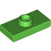 LEGO Bright Green Plate 1 x 2 with 1 Stud (with Groove and Bottom Stud Holder) (15573 / 78823)