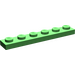 LEGO Fel groen Plaat 1 x 6 (3666)