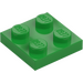 LEGO Fel groen Plaat 2 x 2 (3022 / 94148)