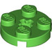 LEGO Bright Green Plate 2 x 2 Round with Axle Hole (with &#039;+&#039; Axle Hole) (4032)