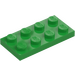 LEGO Leuchtend grün Platte 2 x 4 (3020)